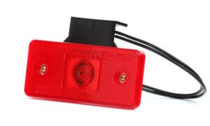 LED žibintas, raudonas, su laikikliu – W17, 24/12V