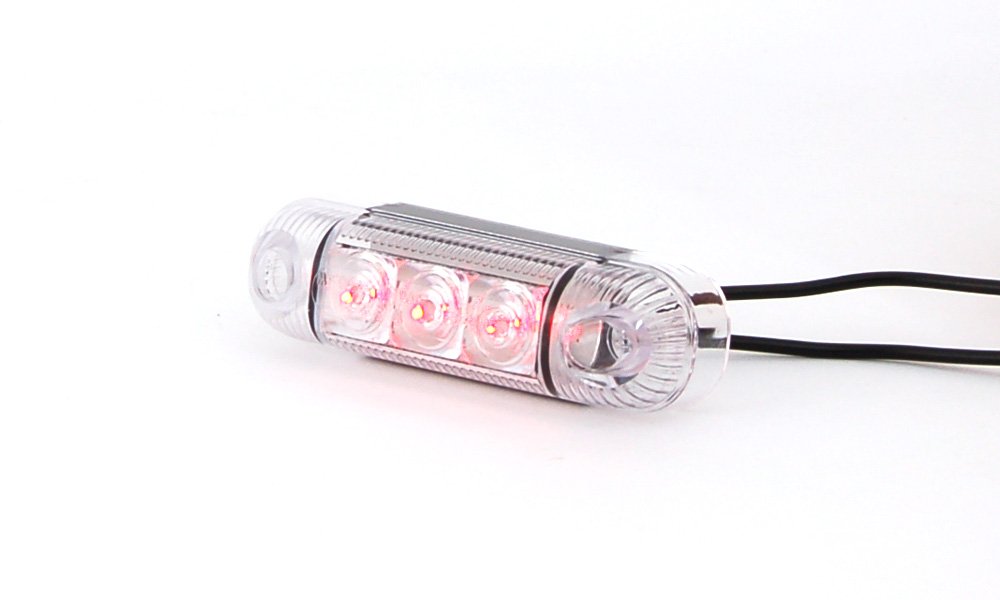 LED žibintas, raudonas, 3 led – W61