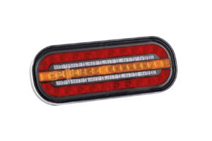 LED žibintas – FT320, bėgantis posūkis, galinis, IP68, 12/24V