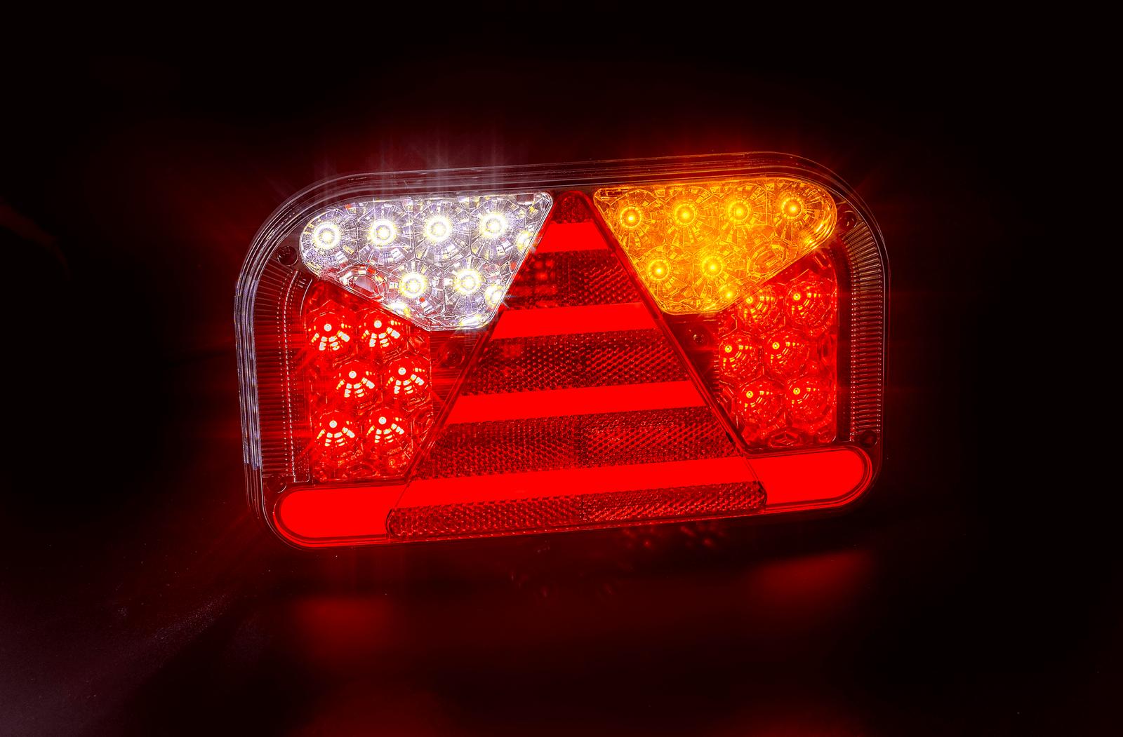 LED galinis žibintas FT170 P TB, 6PIN, 7 funkcijų su numerio apšvietimu, 12/36V - Image 2