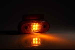 Alternative view of LED žibintas, geltonas, su laikikliu – FT020, 12/24V