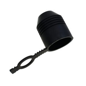 Kaušelis kabliui juodas, guminis, su laikikliu