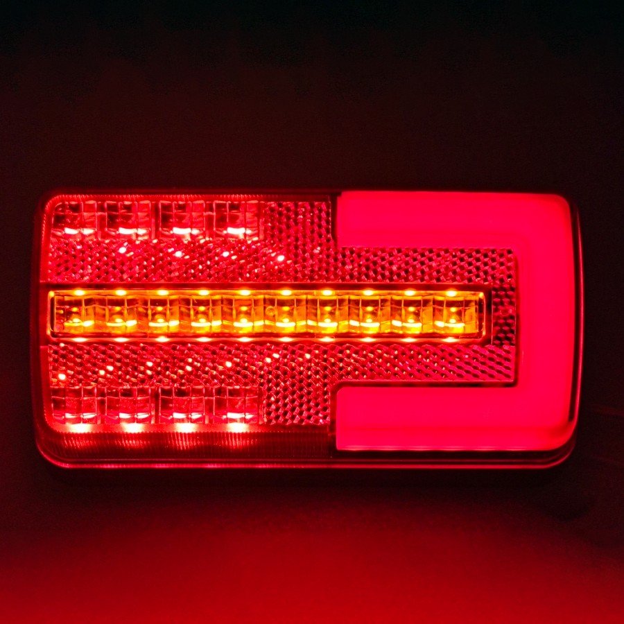 LED žibintas, galinis 3 funkcijų bėgantis posūkis – NEON 2301, 12/24V - Image 2