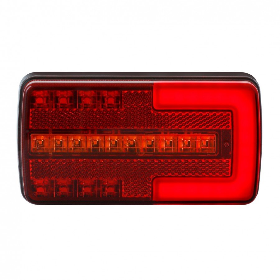 LED žibintas, galinis 3 funkcijų bėgantis posūkis – NEON 2301, 12/24V