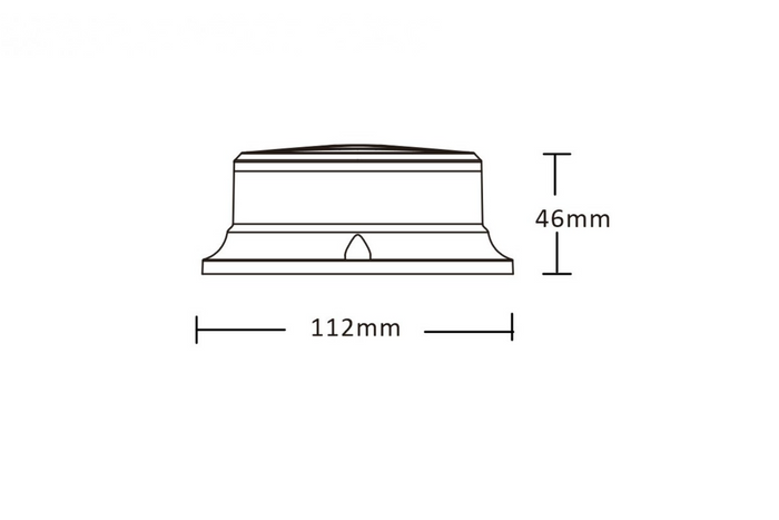 LED švyturėlis 12/24V, su magnetu, prisukamas. PICO LED, ORANŽINIS - Image 3