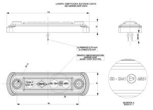 Alternative view of LED žibintas, gabaritas geltonas – 676