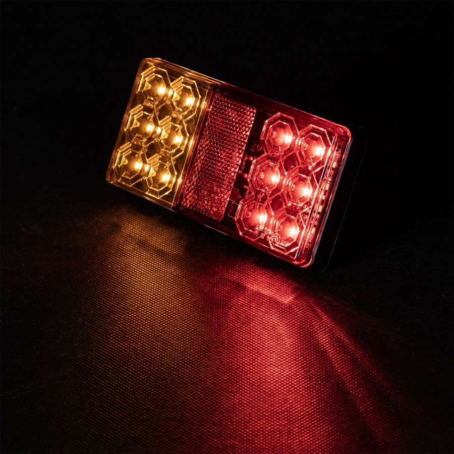 LED žibintas, galinis posūkis,stabdis,gabaritas,numerio apšvietimu – 2501 16LED, 12V - Image 2