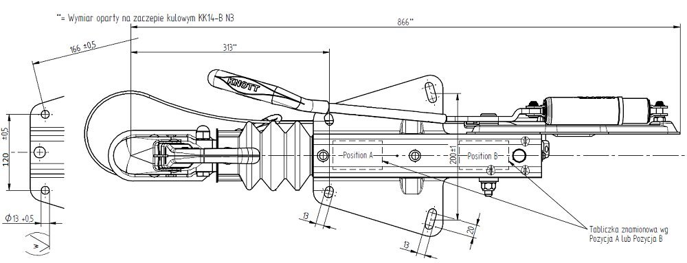Inercinis Sukabinimo Stabdžių Mechanizmas 1300kg KNOTT - Image 2