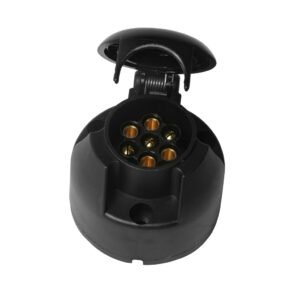 Priekabos lizdas 12 V, 7PIN, plastikinis, jung. laido antgaliais, ASPOCK