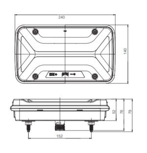 LED galinis Žibintas