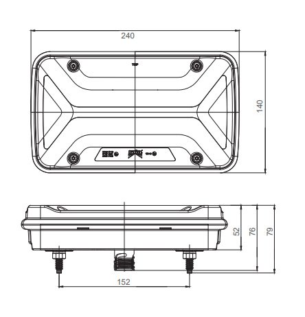 LED galinis Žibintas