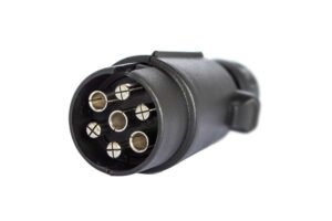 Priekabos kištukas 12 V, 7PIN, plastikinis, jung. laido antgaliais, ASPOCK