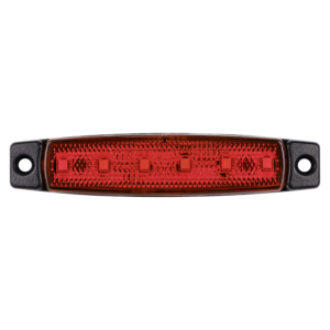 LED Žibintas, 6 led. 12/24V, raudonas