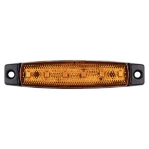 LED Žibintas, 6 led. 12/24V, geltonas