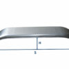 Sparnas priekabai BT04 R14 dviem ratams, 1590 × 370 × 235 mm, cinkuotas – matmenų žymėjimas