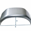 Sparnas priekabai BP-07 R14, 750 × 390 × 220 mm, metalinis – matmenų žymėjimas