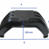Sparnas priekabai BP11 R13, 713 × 322 × 200 mm, plastikinis – matmenų žymėjimas
