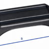Sparnas priekabai D20100 R10, 160 × 735 × 550 mm, plastikinis – matmenų žymėjimas